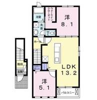 アンダンテ イースト Eの間取り