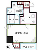 東京都新宿区西落合1(マンション)の賃貸物件の間取り