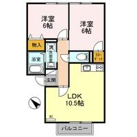 滋賀県東近江市八日市上之町(アパート)の賃貸物件の間取り
