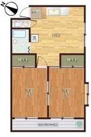神奈川県川崎市中原区上平間(マンション)の賃貸物件の間取り
