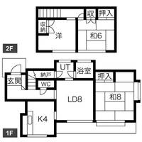宮城県仙台市青葉区柏木1(一戸建)の賃貸物件の間取り