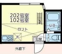 神奈川県横浜市西区境之谷(アパート)の賃貸物件の間取り