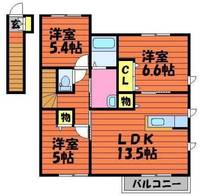 プレイン・パイン Bの間取り