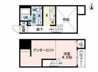 熊本県熊本市中央区本山4(アパート)の賃貸物件の間取り