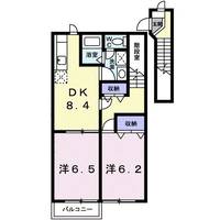 京都府京都市山科区小野御霊町(アパート)の賃貸物件の間取り