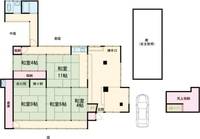 京都府京都市右京区梅ケ畑奥殿町(一戸建)の賃貸物件の間取り