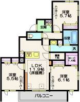 東京都世田谷区深沢5(マンション)の賃貸物件の間取り