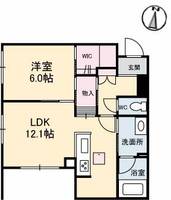 岡山県岡山市北区北方2(マンション)の賃貸物件の間取り