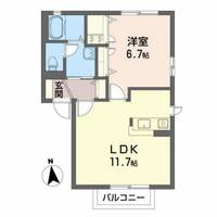 福島県福島市飯坂町字梅津(アパート)の賃貸物件の間取り