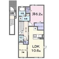 滋賀県彦根市宇尾町(アパート)の賃貸物件の間取り