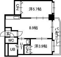 ル・ノール福住の間取り