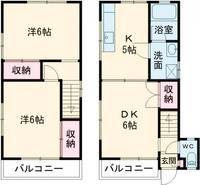 栃木県宇都宮市簗瀬町(アパート)の賃貸物件の間取り