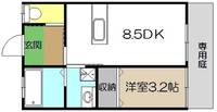 高知県高知市桜井町1(アパート)の賃貸物件の間取り