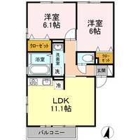 神奈川県綾瀬市深谷上6(アパート)の賃貸物件の間取り