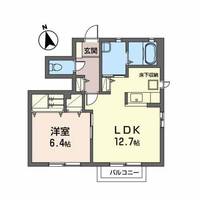 福島県福島市八木田字並柳(アパート)の賃貸物件の間取り
