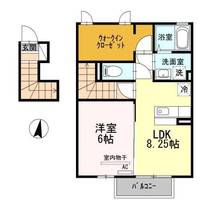 福島県いわき市常磐関船町迎(アパート)の賃貸物件の間取り
