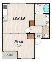 プリオーレリベルタ桂B棟の間取り