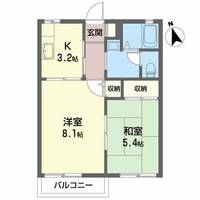 福島県福島市黒岩字林ノ内(アパート)の賃貸物件の間取り