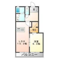 静岡県焼津市五ケ堀之内(アパート)の賃貸物件の間取り