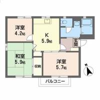 福島県二本松市竹田2(アパート)の賃貸物件の間取り