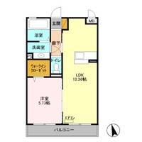 栃木県宇都宮市下岡本町(マンション)の賃貸物件の間取り