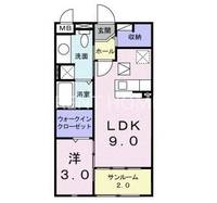 大阪府富田林市寿町1(アパート)の賃貸物件の間取り