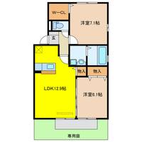 岐阜県養老郡養老町高田(アパート)の賃貸物件の間取り