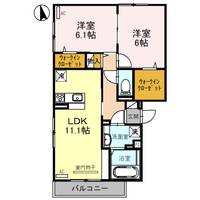 大阪府東大阪市西岩田3(アパート)の賃貸物件の間取り