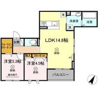 広島県広島市安佐南区大町西3(アパート)の賃貸物件の間取り