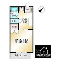 徳島県板野郡藍住町奥野字和田(アパート)の賃貸物件の間取り