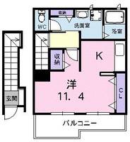 大阪府泉大津市宮町(アパート)の賃貸物件の間取り