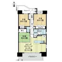 大阪府大阪市阿倍野区西田辺町2(マンション)の賃貸物件の間取り