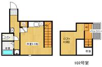 福岡県福岡市西区愛宕1(アパート)の賃貸物件の間取り