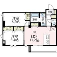 神奈川県海老名市社家2(アパート)の賃貸物件の間取り