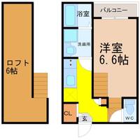愛知県名古屋市北区東水切町3(アパート)の賃貸物件の間取り