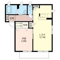 埼玉県深谷市岡(アパート)の賃貸物件の間取り