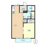 栃木県宇都宮市細谷1(アパート)の賃貸物件の間取り