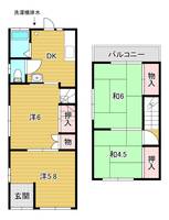 大阪府吹田市岸部北2(一戸建)の賃貸物件の間取り