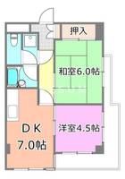 千葉県千葉市中央区道場北2(マンション)の賃貸物件の間取り