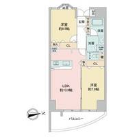 愛知県名古屋市中区富士見町(マンション)の賃貸物件の間取り