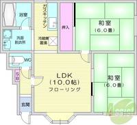 北海道札幌市北区北三十四条西4(アパート)の賃貸物件の間取り