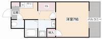 大阪府高槻市城西町(マンション)の賃貸物件の間取り