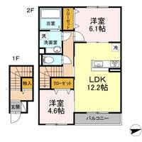 神奈川県厚木市三田南2(アパート)の賃貸物件の間取り