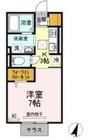 岡山県倉敷市上富井(アパート)の賃貸物件の間取り