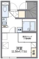 レオパレスのぼり川の間取り