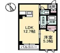 岡山県岡山市中区竹田(アパート)の賃貸物件の間取り
