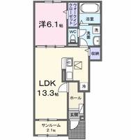 山口県山口市小郡下郷(アパート)の賃貸物件の間取り