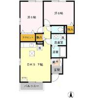 千葉県千葉市緑区おゆみ野中央7(アパート)の賃貸物件の間取り