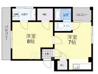 大阪府高槻市富田町1(マンション)の賃貸物件の間取り