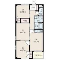 栃木県栃木市大平町西野田(マンション)の賃貸物件の間取り